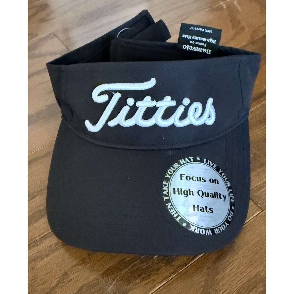 Titties Embroidered Visor Funny Golf Hat Bachelor Party  NEW!